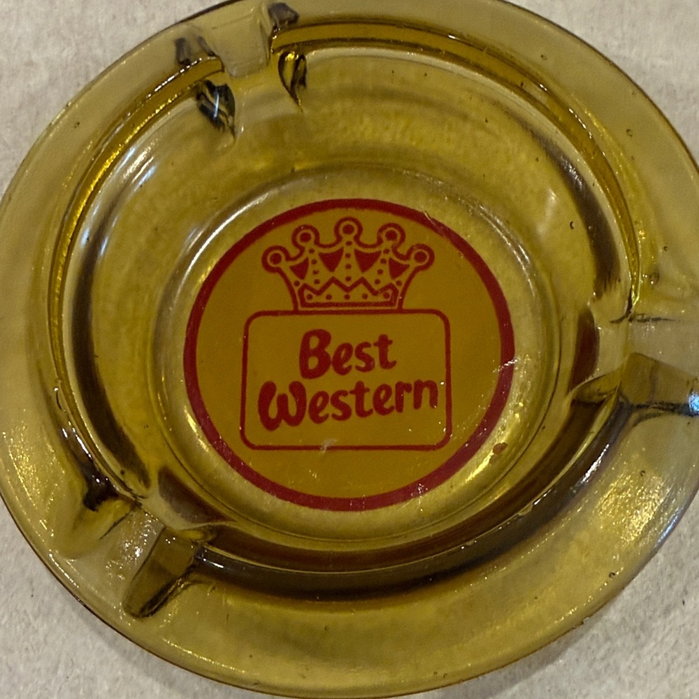 Best Western Amber Glass Ashtray
